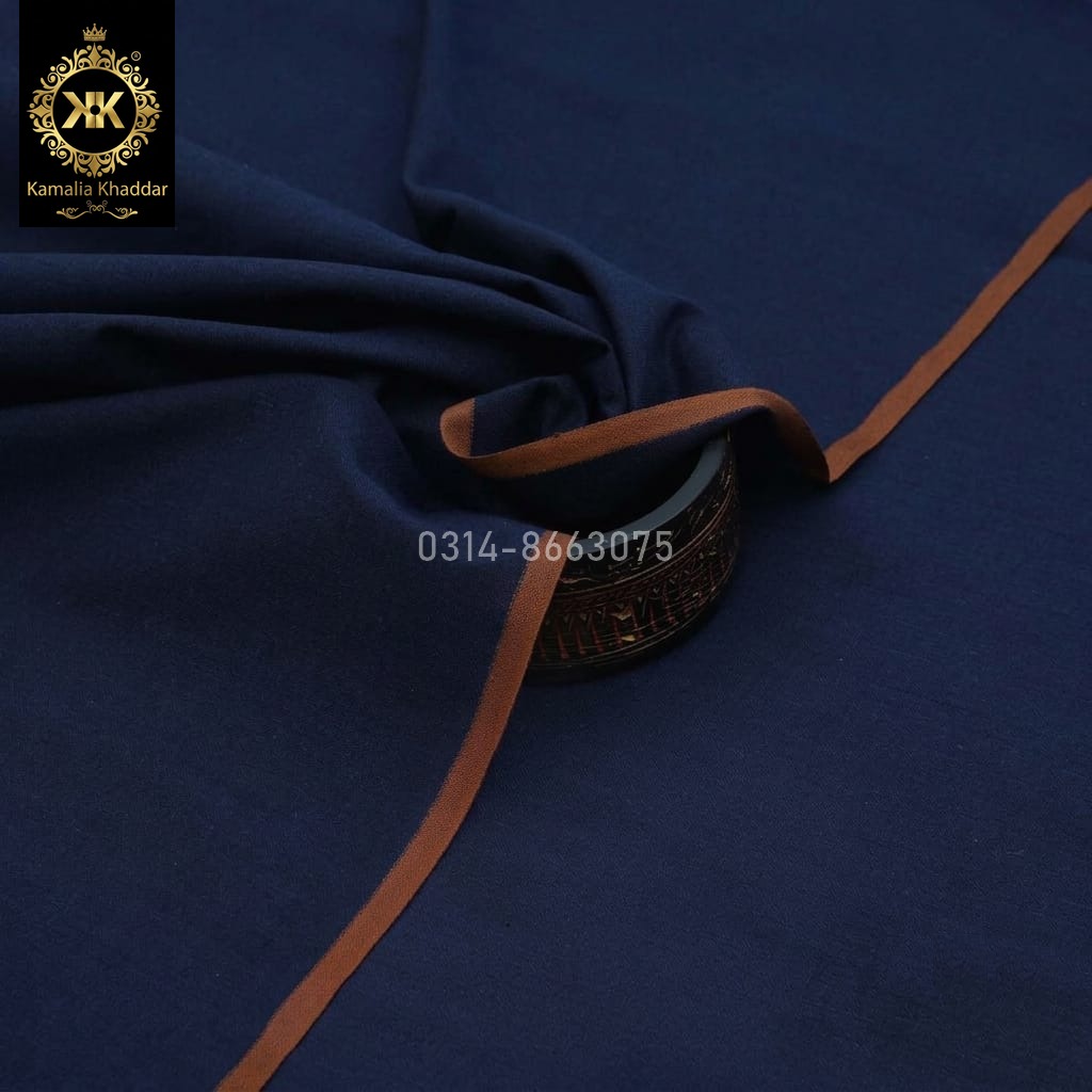 KK-07 Navy Blue Royal Summer Khaddar