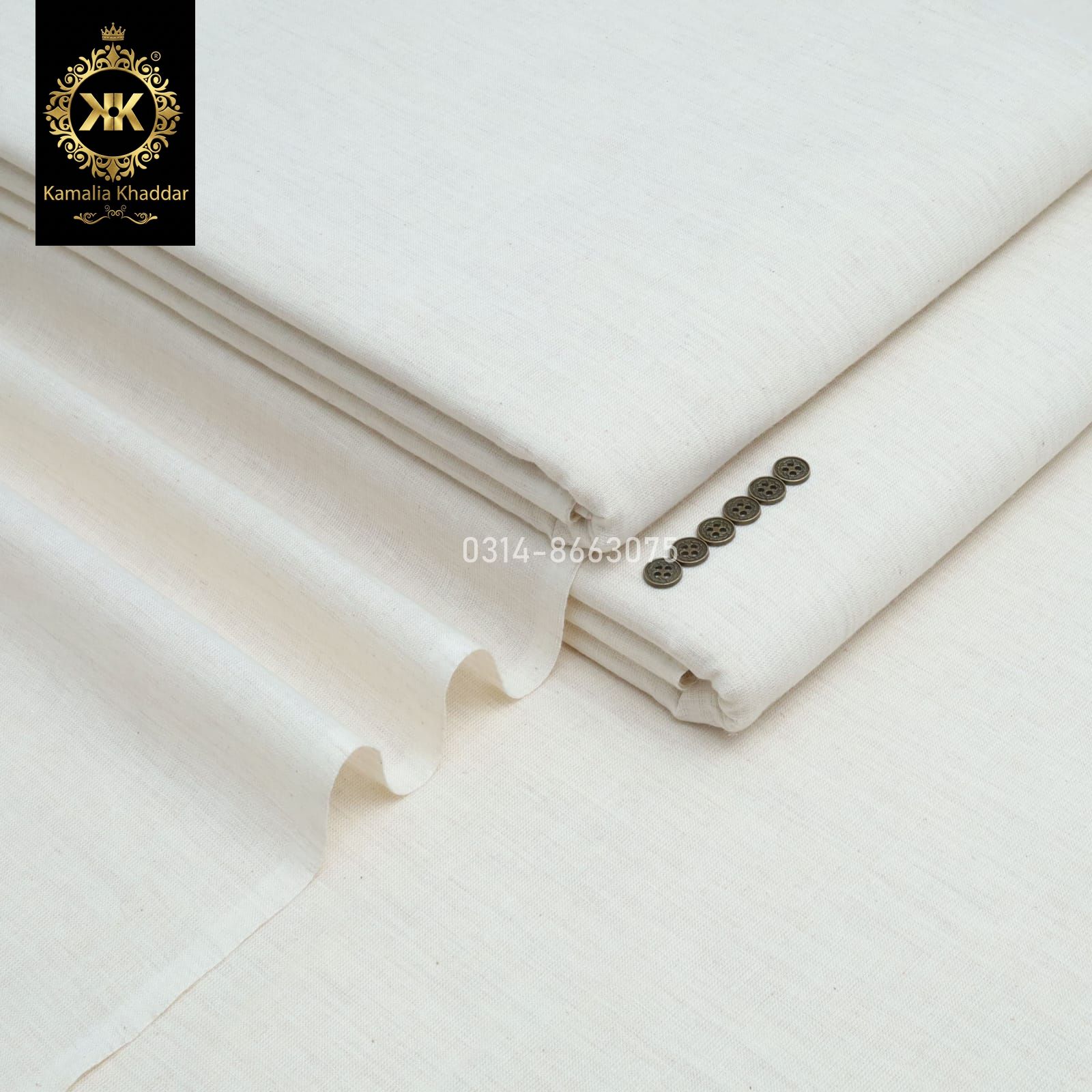 LK-275 Off-White Premium Summer Lawn Khaddar