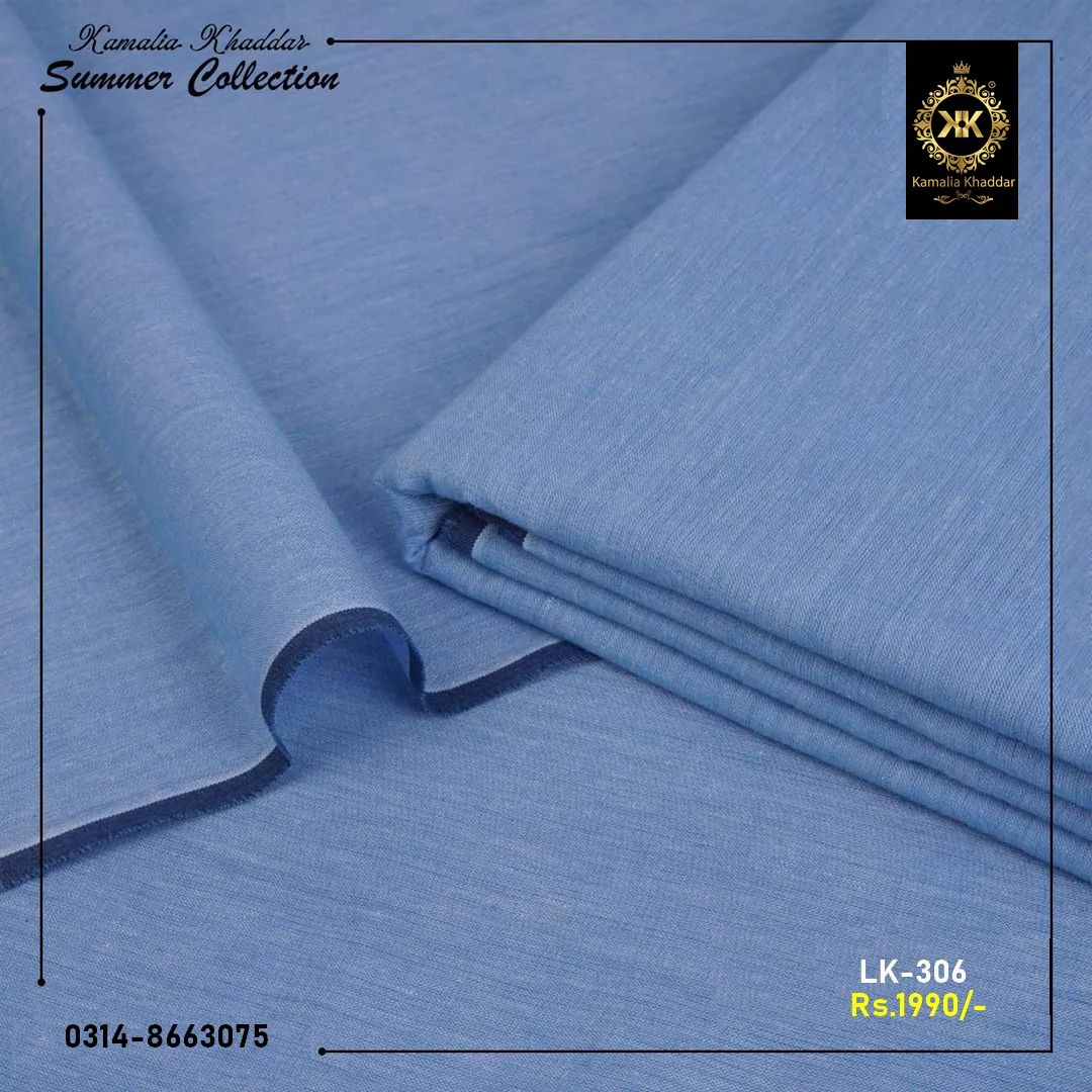 LK-306 Sky Blue Premium Summer Lawn Khaddar